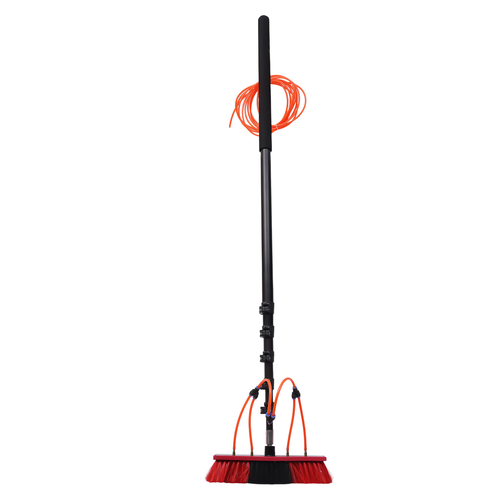 Water Fed Pole Kit 20FT Solar Panel Window Cleaning Pole 210° Rotated Brush Head