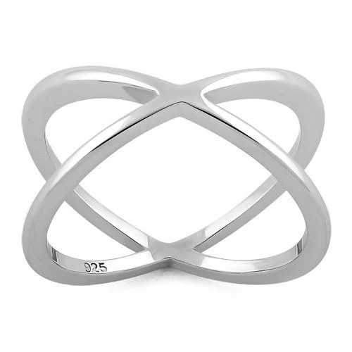 925 Sterling Silver X Ring