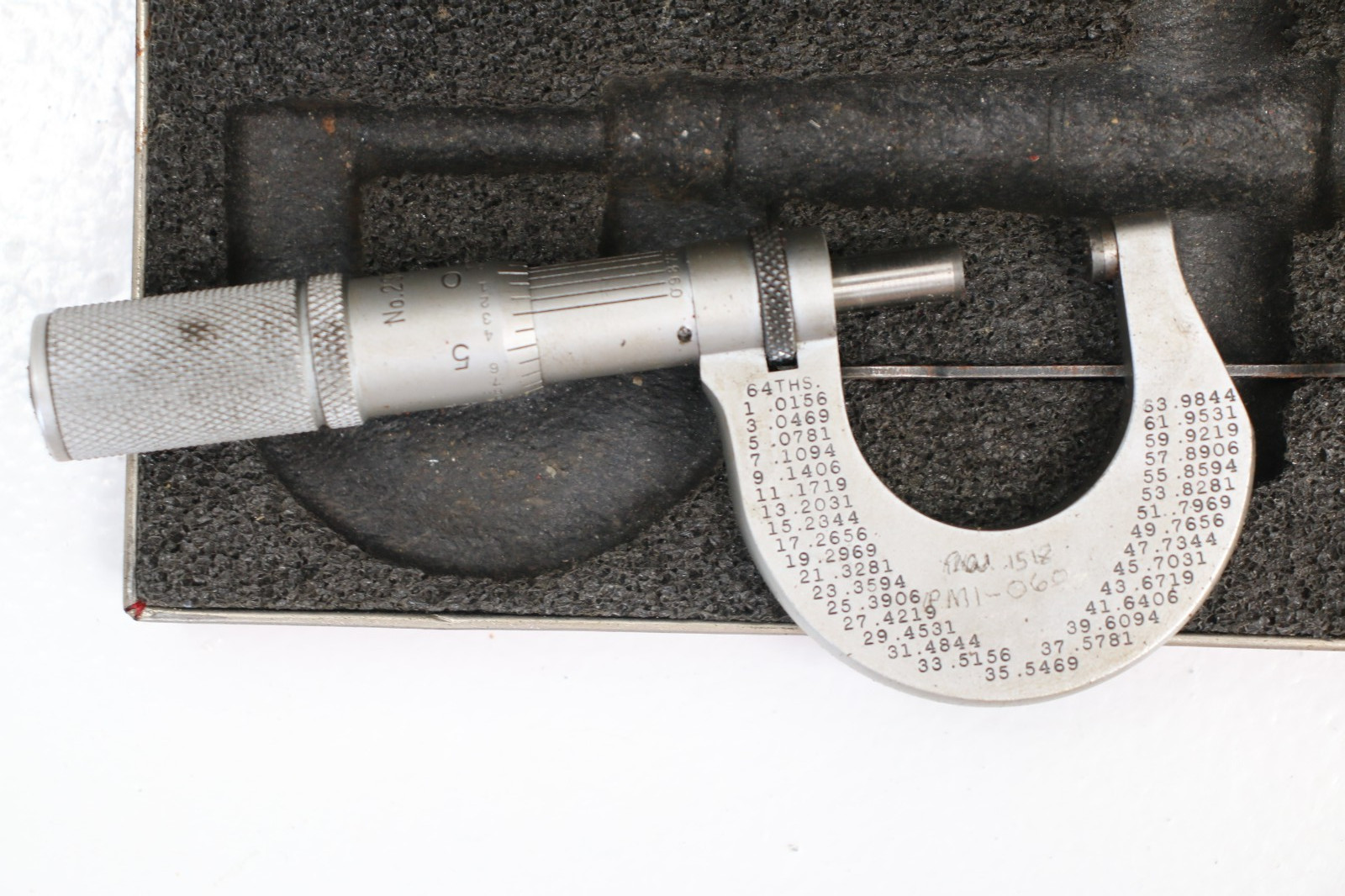Starrett No. 230 Micrometer Caliper with box and tool