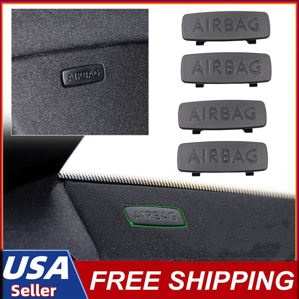 4pcs Black Car Pillar Airbag Trim Cap for VW Golf Jetta GTI CC Tiguan Passat