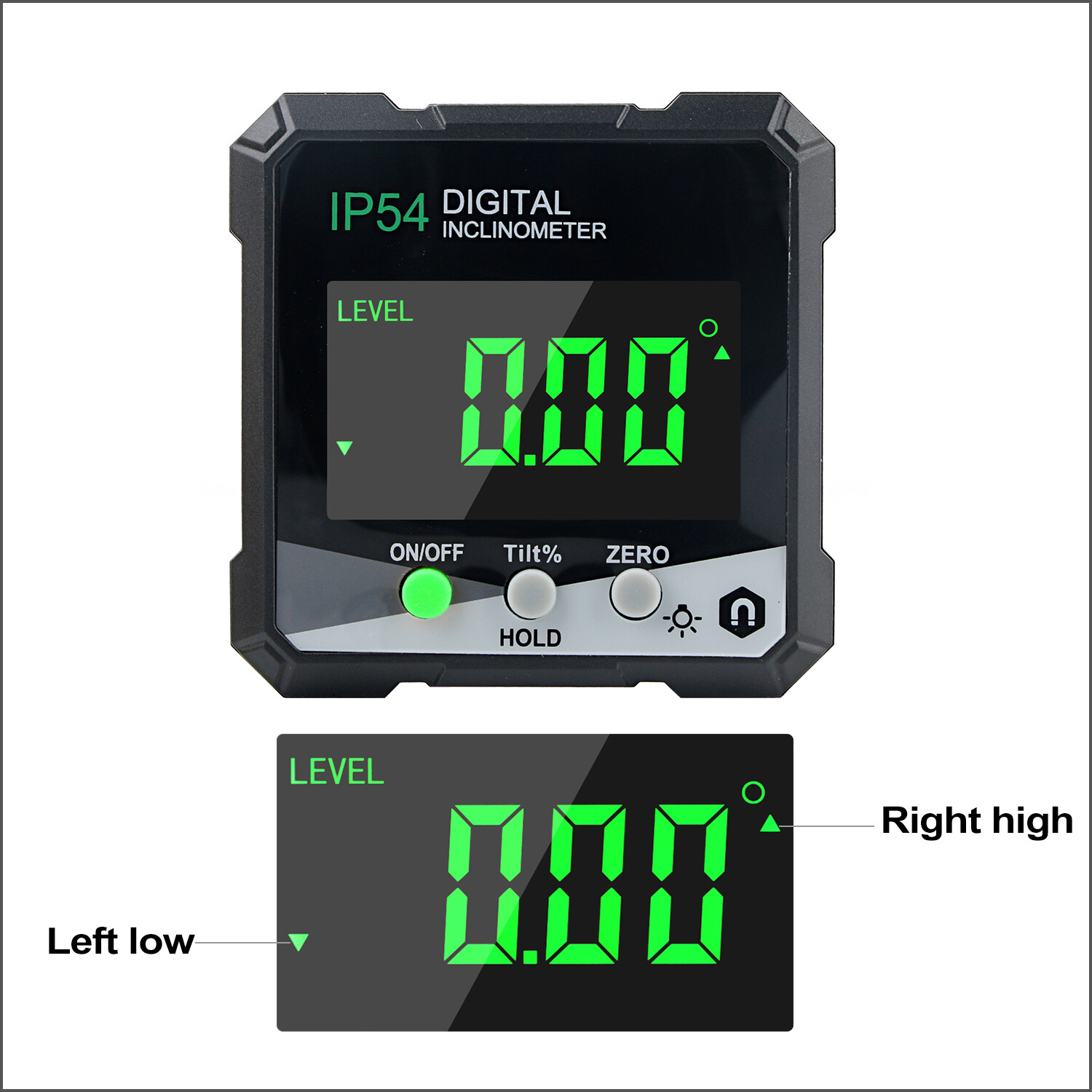 Digital Level Angle Gauge 360° Mini Measuring Digital Inclinometer Protractor