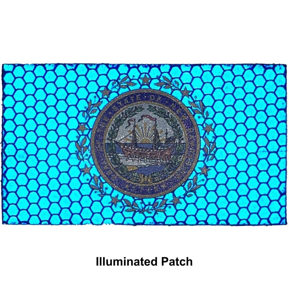 Reflective New Hampshire State Flag - 2x3.5 Patch