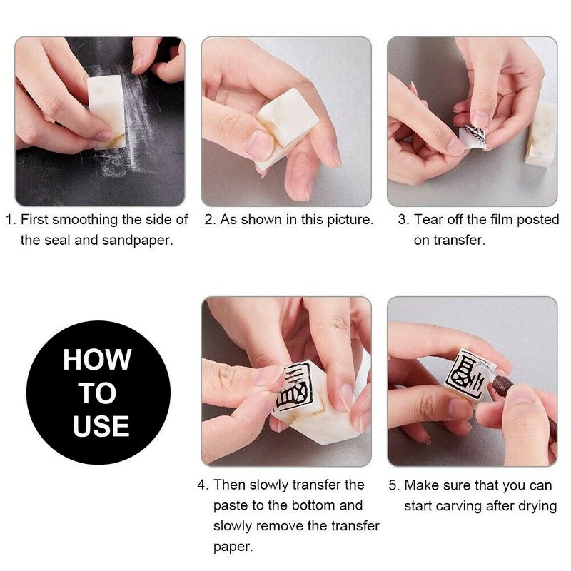 Calligraphy Art Hand Tools Set DIY Seal Stamp Stone Carving Tool Kit