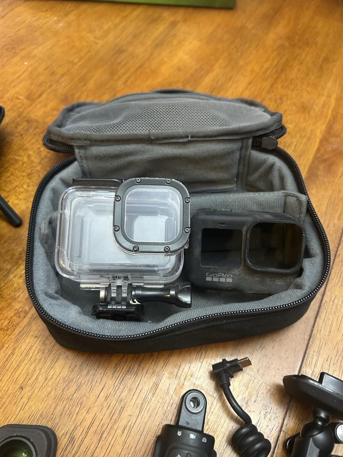 GoPro HERO10 Black Waterproof Camera with Accessory Bundle Mounts, Case, USB-C