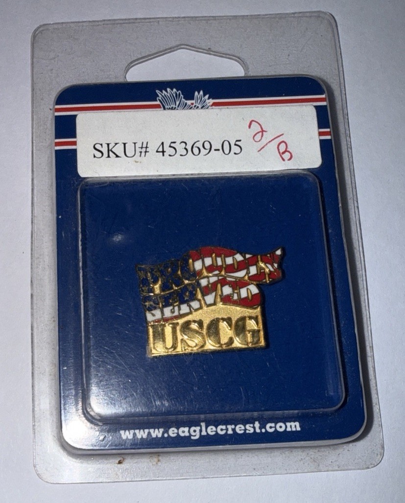 Proudly Served United States Coast Guard Pin USCG New