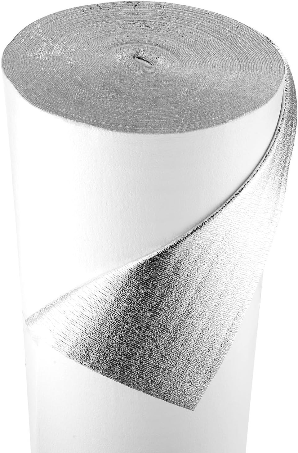 40SQFT 1.5mm (4X10) Reflective WHITE Insulation Roll Foam Radiant Barrier Wrap