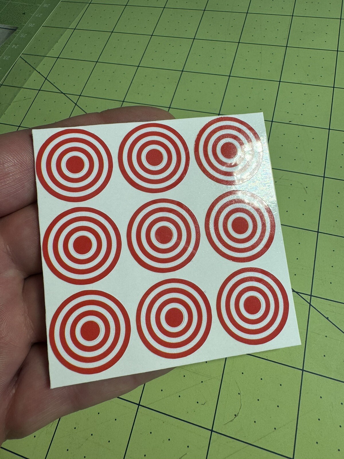 Williams Pinball Round Bullseye Stickers/Decals in Red/White for Targets