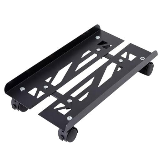 Mobile PC Stand, Adjustable Metal Computer Tower Stand, PC Floor Stand with 4