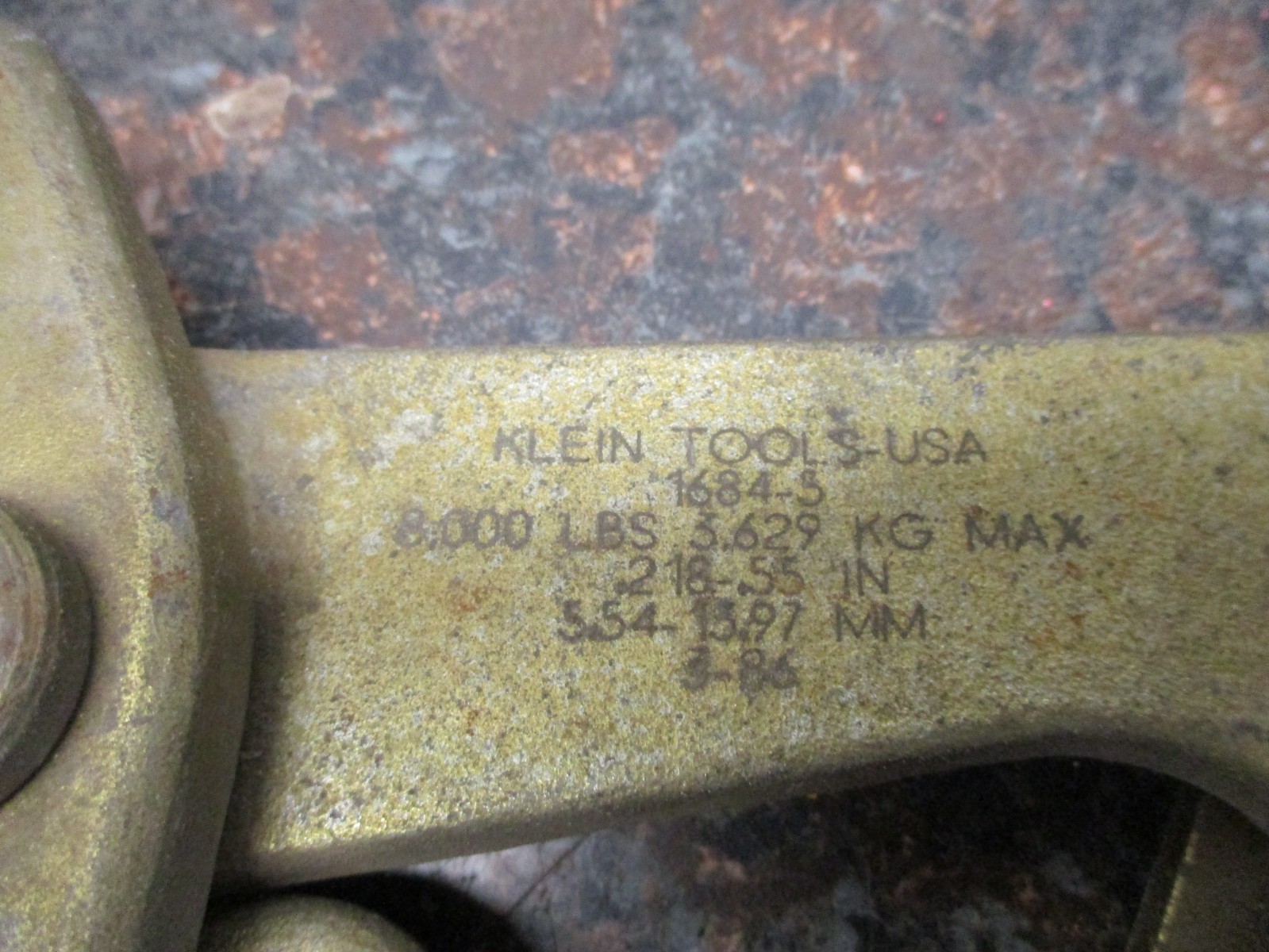 Klein 1684-5 Chicago Grip Cable Puller Wire Grip 8000 lb Lineman Tool