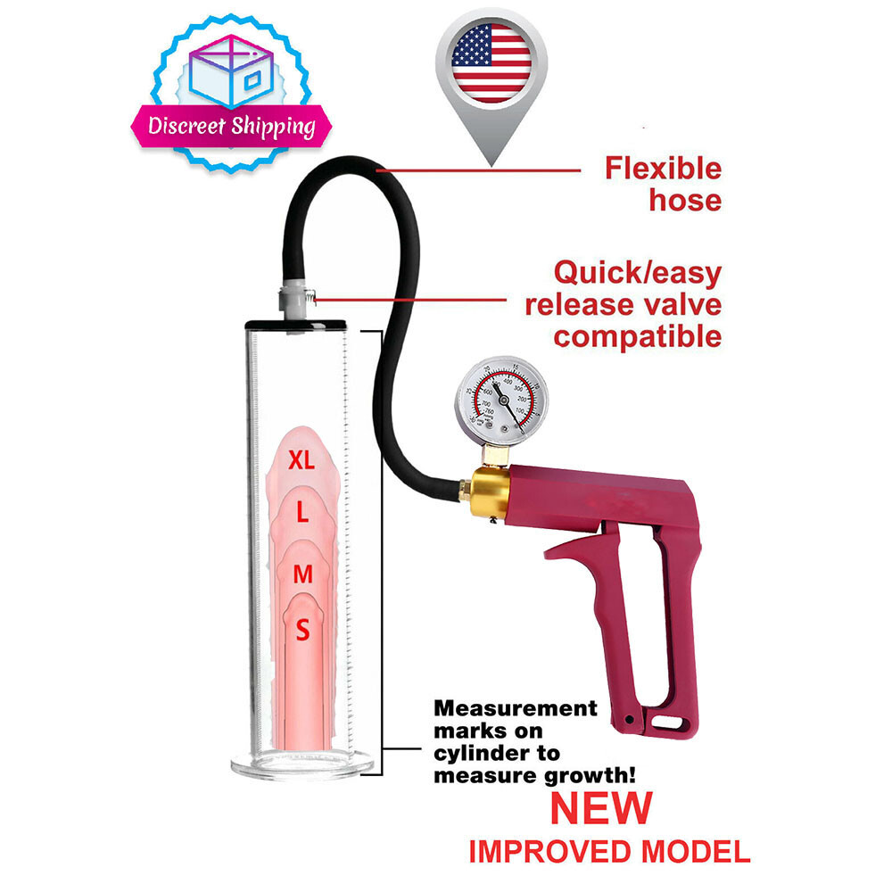 Men Male Penis Pump Male Enhancer Enlarger Enlargement Cylinder Hand-Pump Kit ED