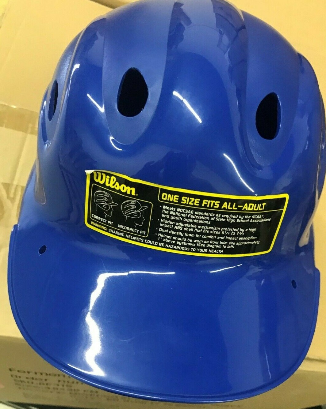 Brand NEW WILSON A5240 BLUE BASEBALL HELMET fits 6 3/4 to 7 3/4 ADULT FITS ALL