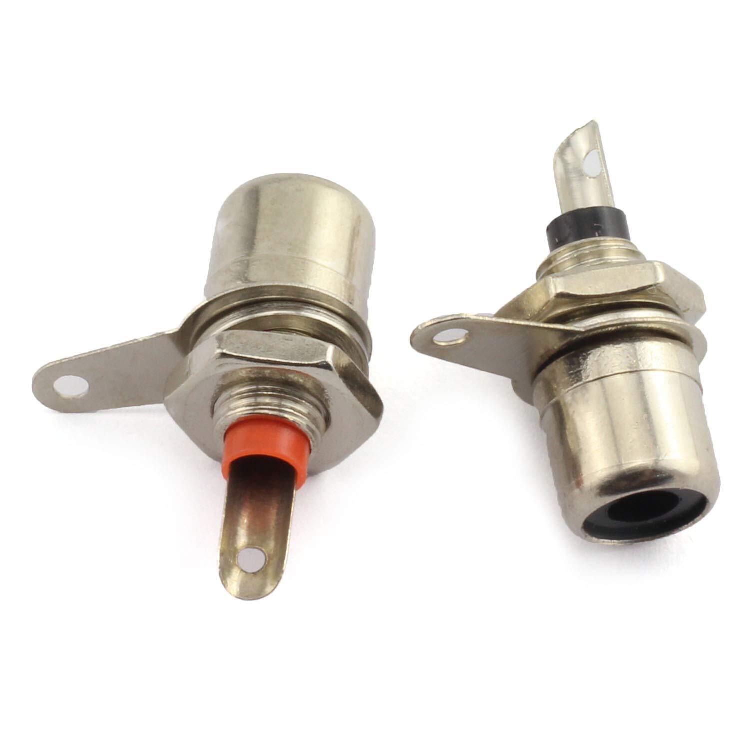 20/40/120x Metal RCA Phono Chassis Panel Female Jack Mount Connectors Socket