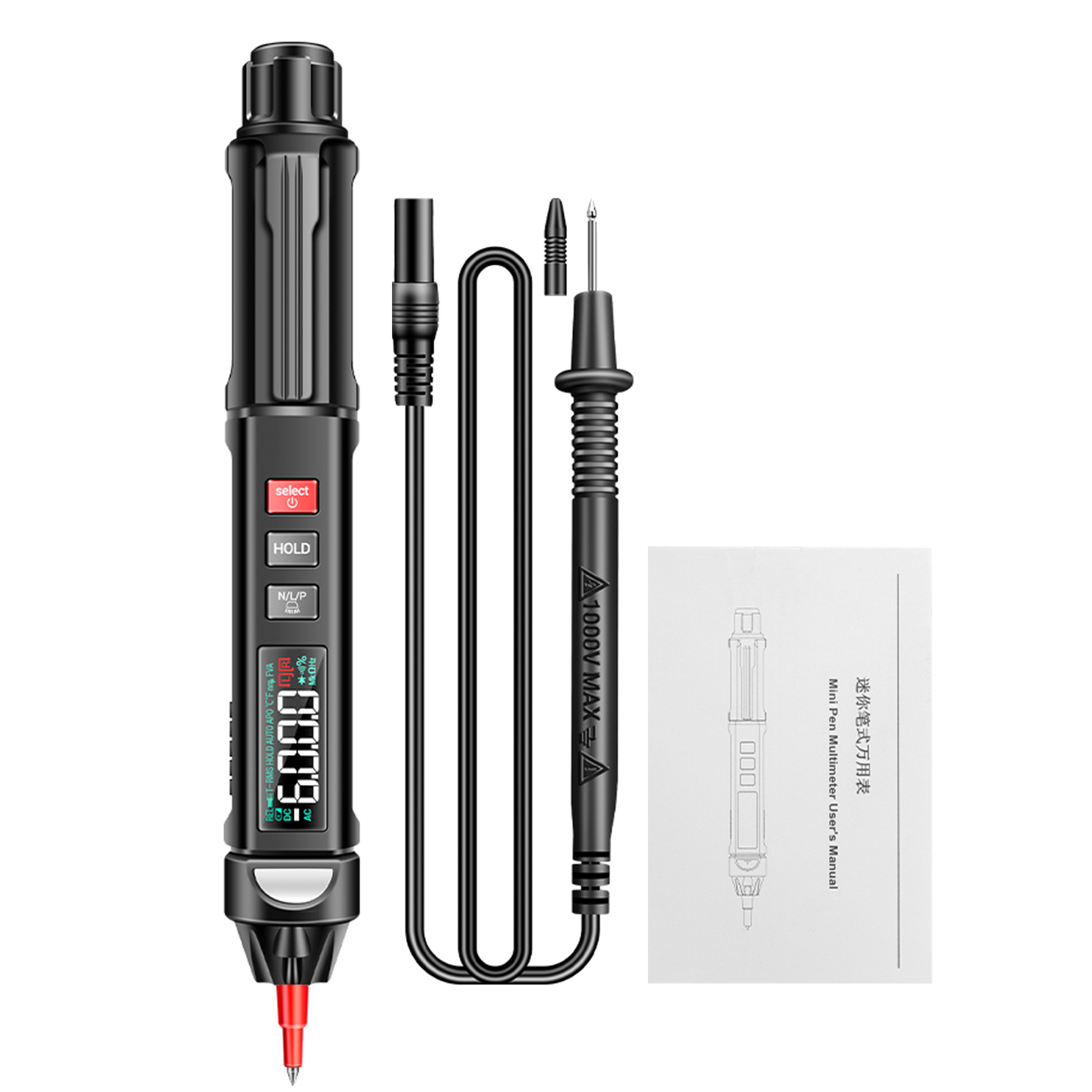ANENG A3009 6000 Counts Multimeter NCV Tester Voltmeter With Test Lead Q5M9