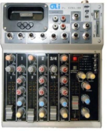 Gli Pro GXL40 4 Ch Mixing Board With Iphone 4 Dock