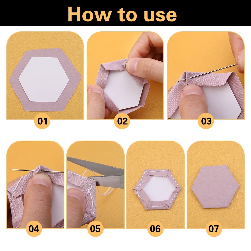 100 Count Paper Piecing Shapes Hexagon 100 1-inch