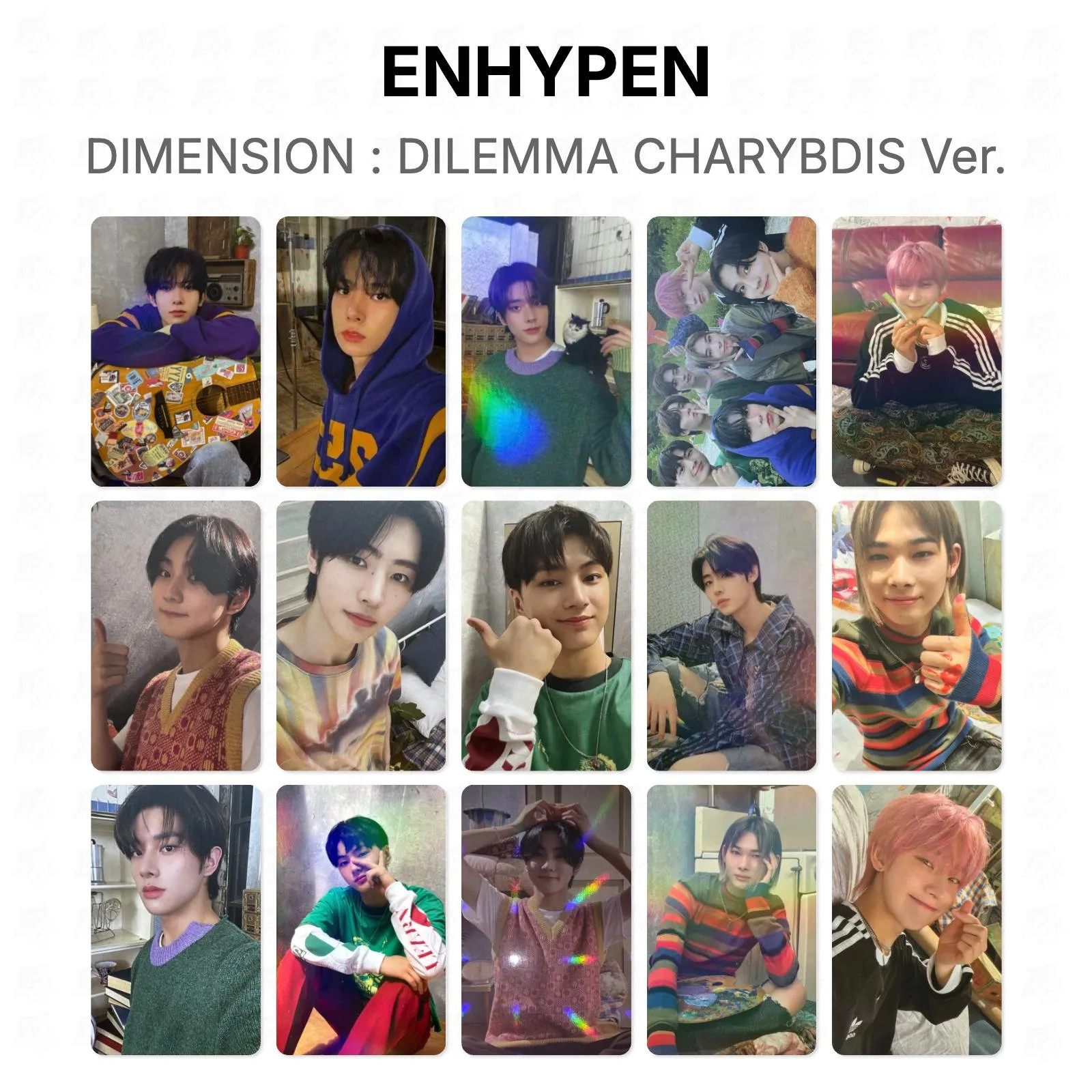 ENHYPEN DIMENSION : DILEMMA CHARYBDIS Ver. Official Photocard KPOP Special Gift