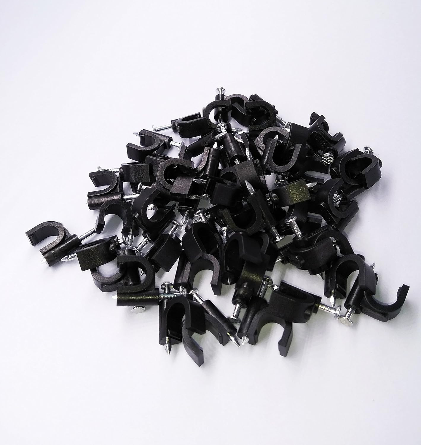 100 Pack Nail in Cable Clips Ethernet Cable Nails Tacks Clips 8Mm for Electrical