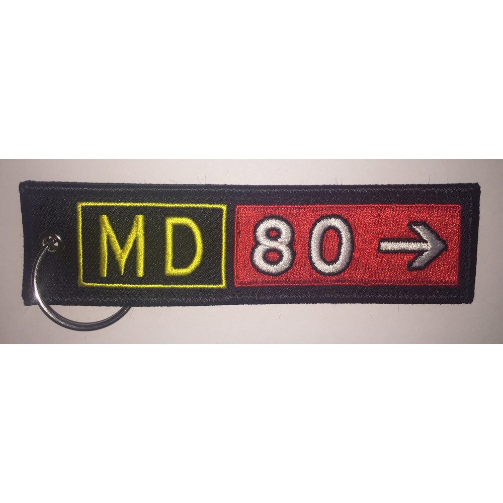 Embroidered Classic MD-80 Keychain