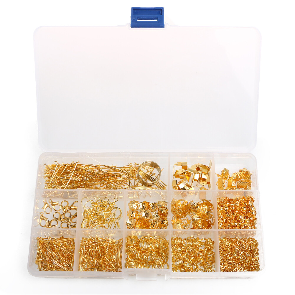 760Pcs Jewelry Making Findings Supplies Kit Clasps DIY Necklace Earring Hooks
