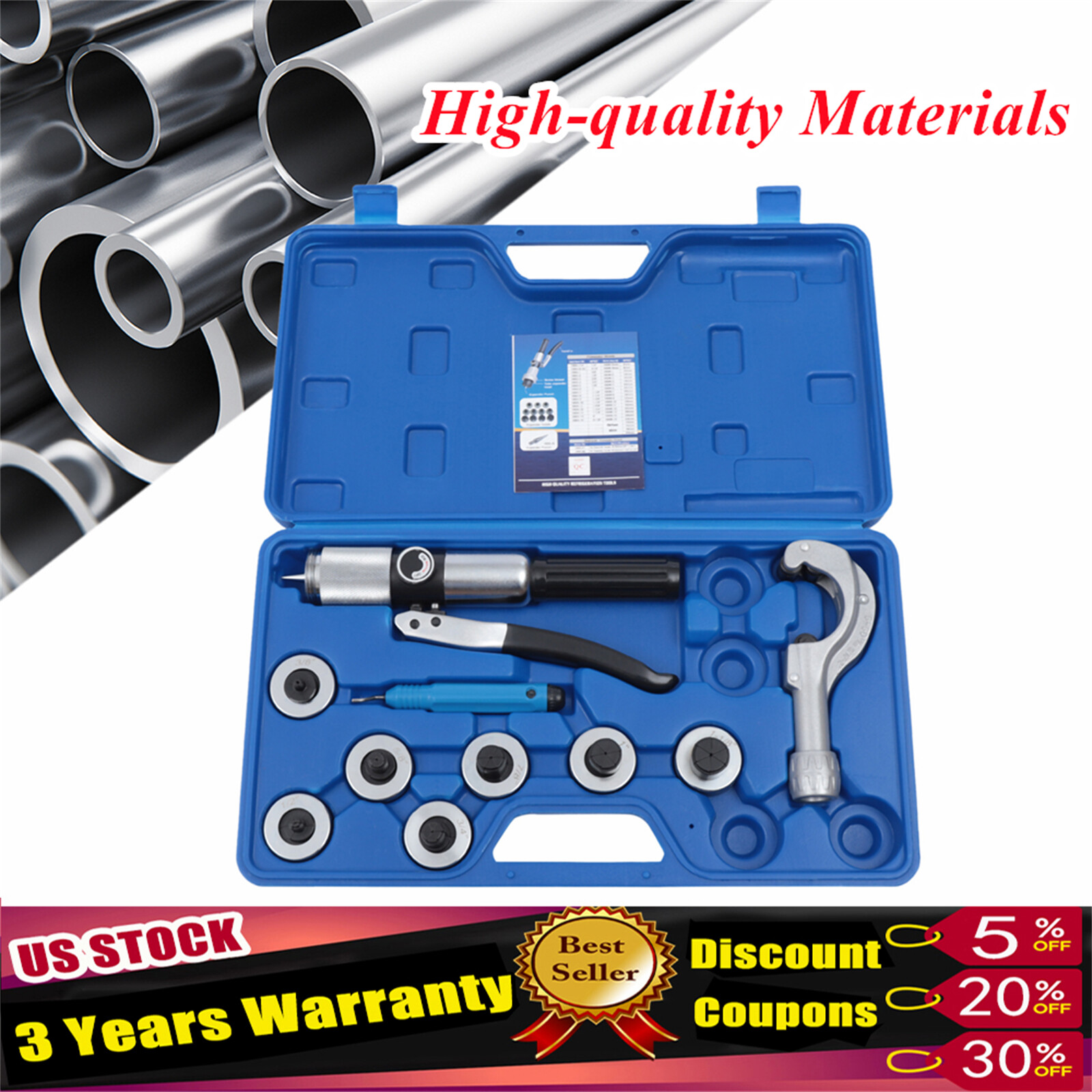 HVAC Hydraulic Swaging Tool Kit Fit Copper Tubing Expanding Copper Tube Expander