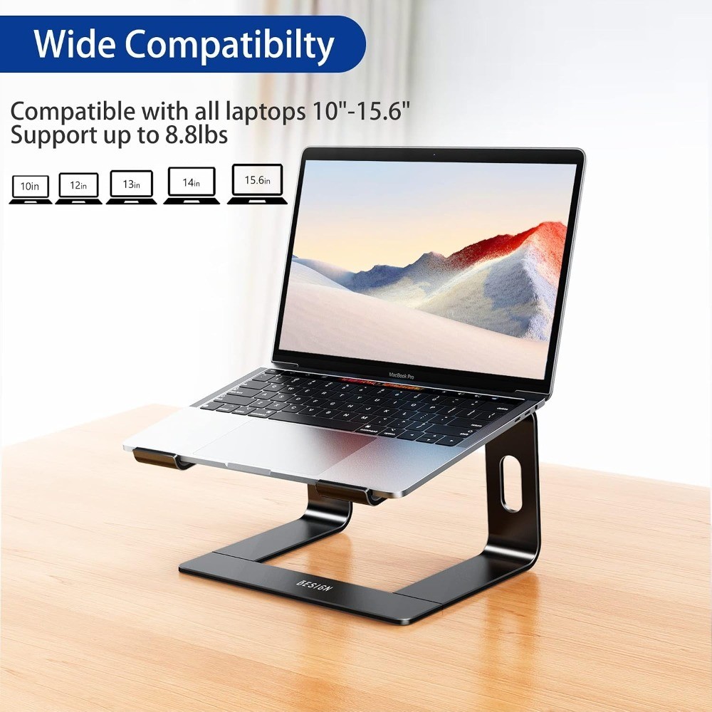 LS03 Aluminum Laptop Stand, Ergonomic Detachable Computer Stand, Notebook