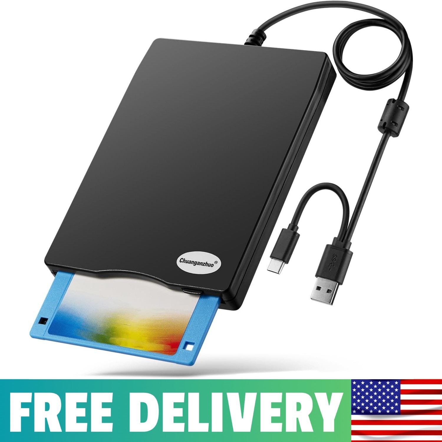 Floppy Disk Reader, 3.5 Inch External USB Floppy Disk Drive Not Compatible With