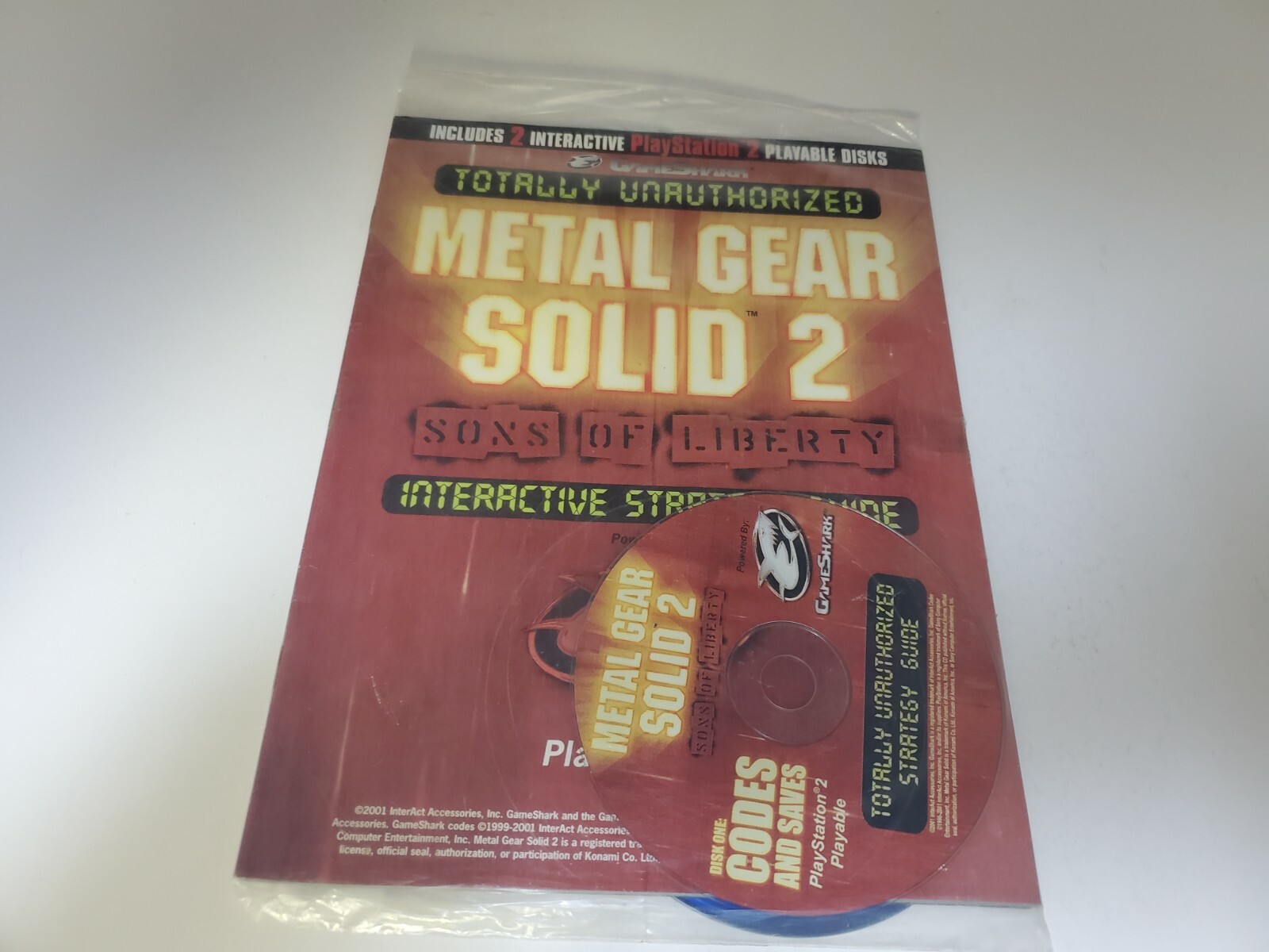 METAL GEAR SOLID 2 Strategy Guide Playstation 2 PS2 NEW SEALED W/ TWO Discs