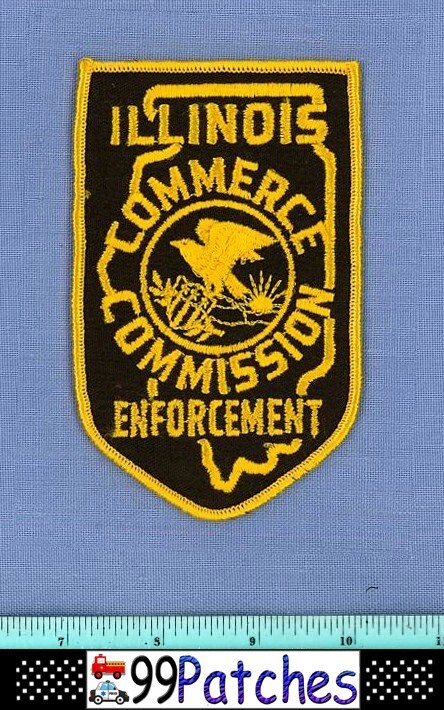 ILLINOIS COMMERCE COMMISSION ENFORCEMENT (Old Vintage) DOT Police Patch TRUCK 7C