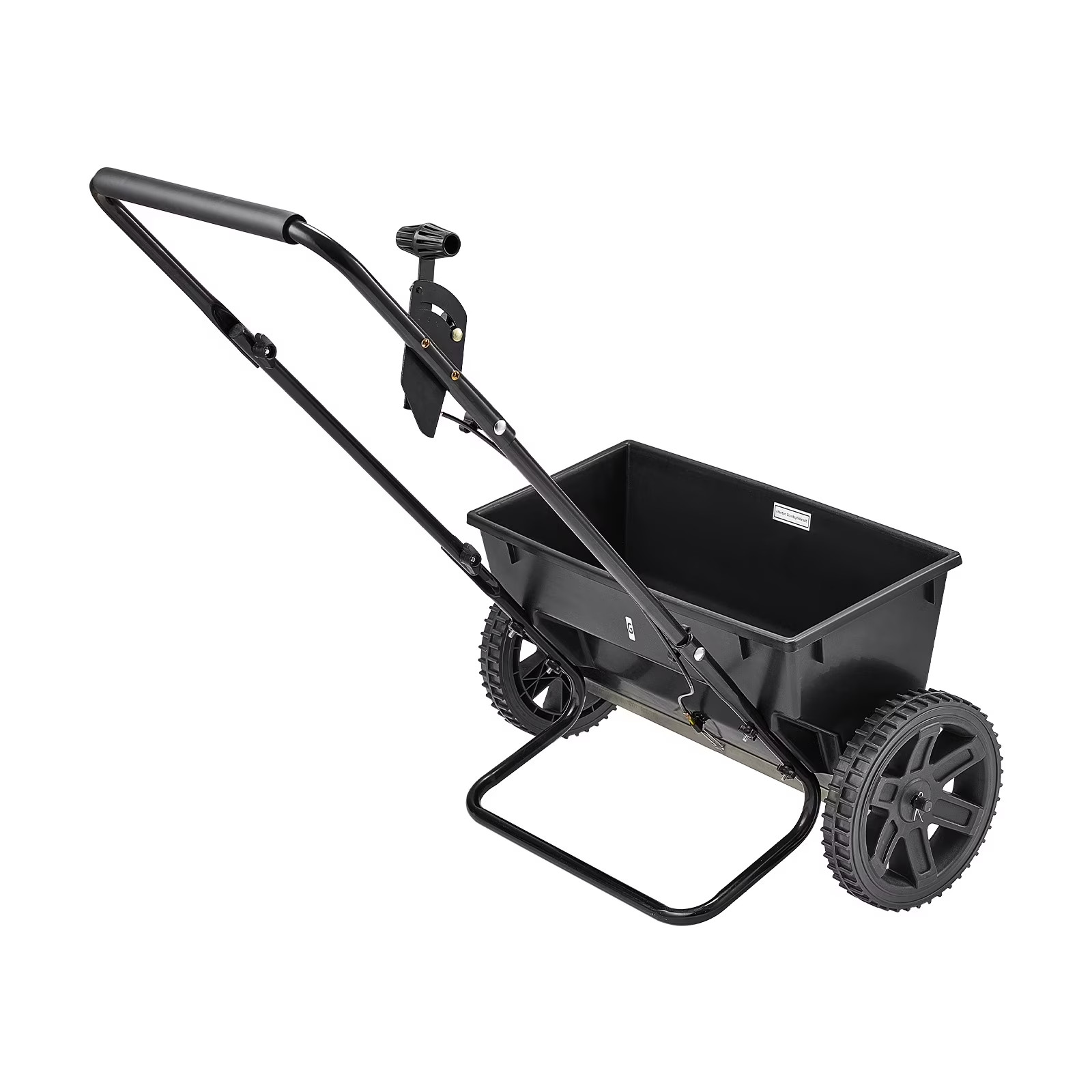 KFFKFF Walk-Behind Push Spreader, 50 lbs Capacity, Drop Spreader w/ Hopper Grate