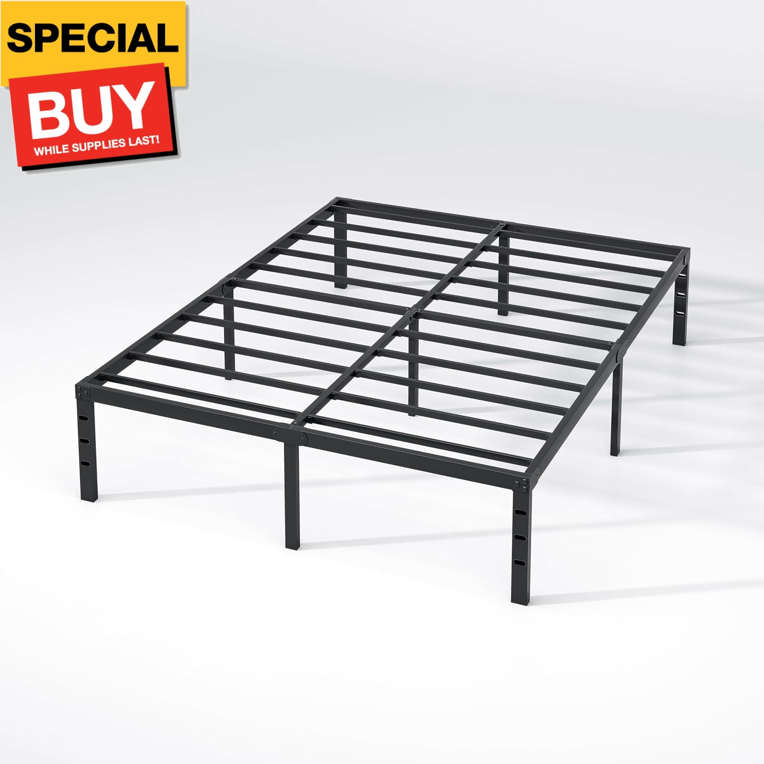 Metal Bed Frame,Queen Size Bed Frame with Storage Space,Heavy Duty Sturdy Mattre