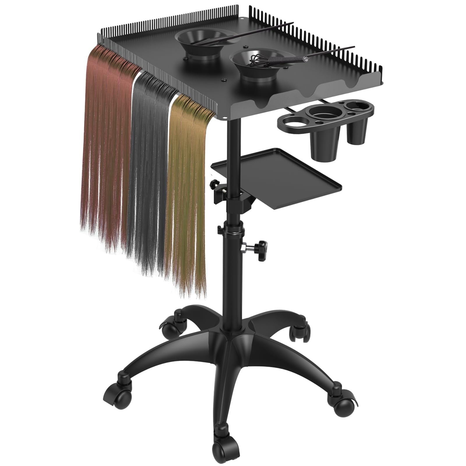 ZHOOGE Salon Rolling Cart: Stylist Trolley, Hair Dye, Extensions