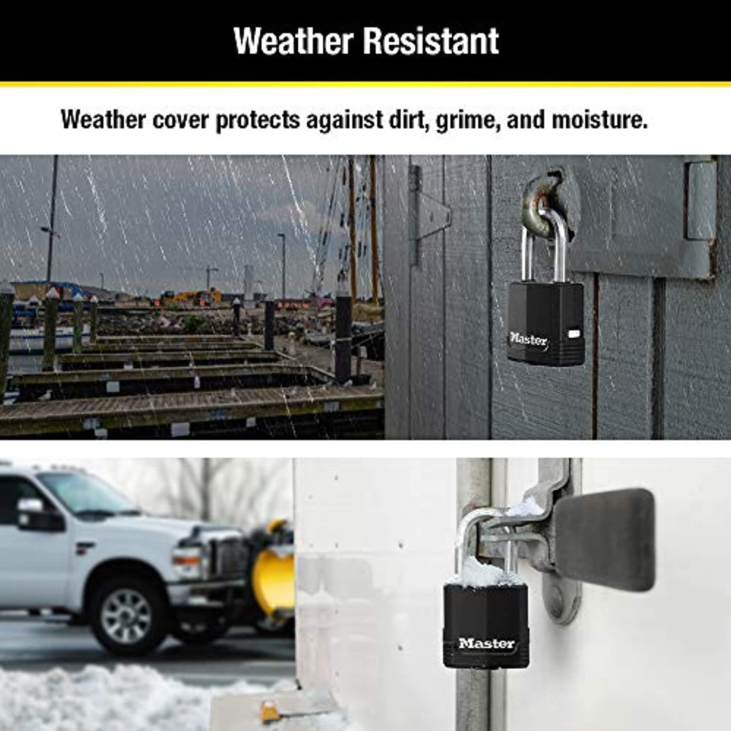 Master Lock M115XTRILF Magnum Heavy Duty Outdoor Padlock with Key, 3 Pack