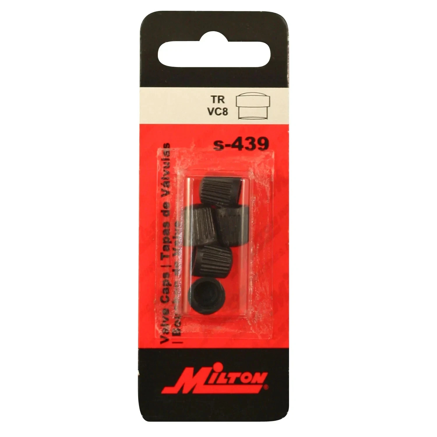 Milton Industries  S-439  Dome Type Valve Cap Pack of 5 Made In USA  NOS