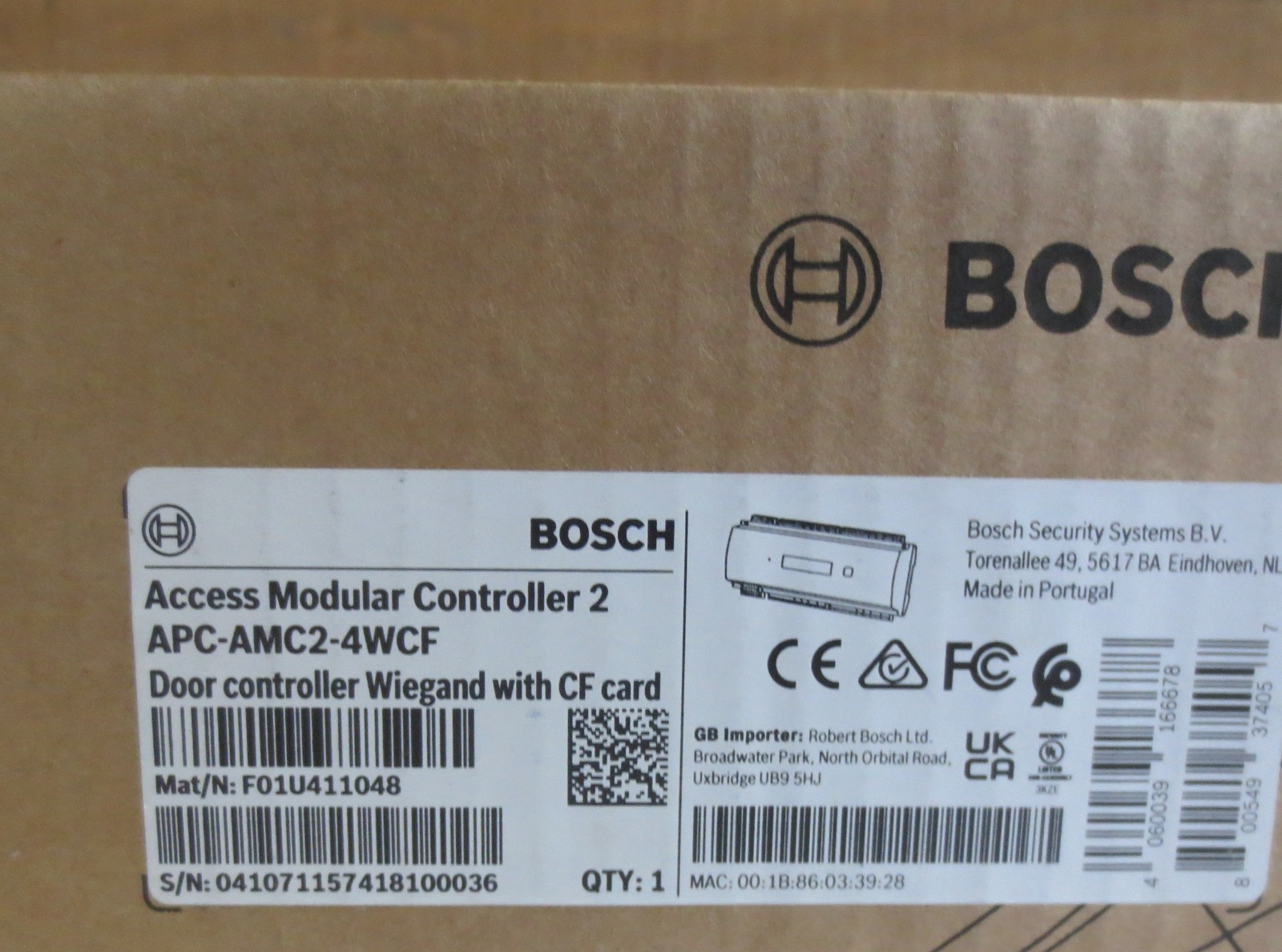 Bosch APC-AMC2-4WCF Door Controller 4 Wiegand Card Reader Interfaces