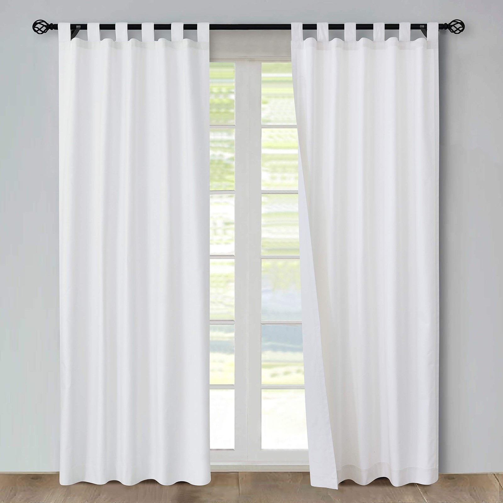 Thermalogic Weathermate Tab Top Panel Pair 40 x 84 in White
