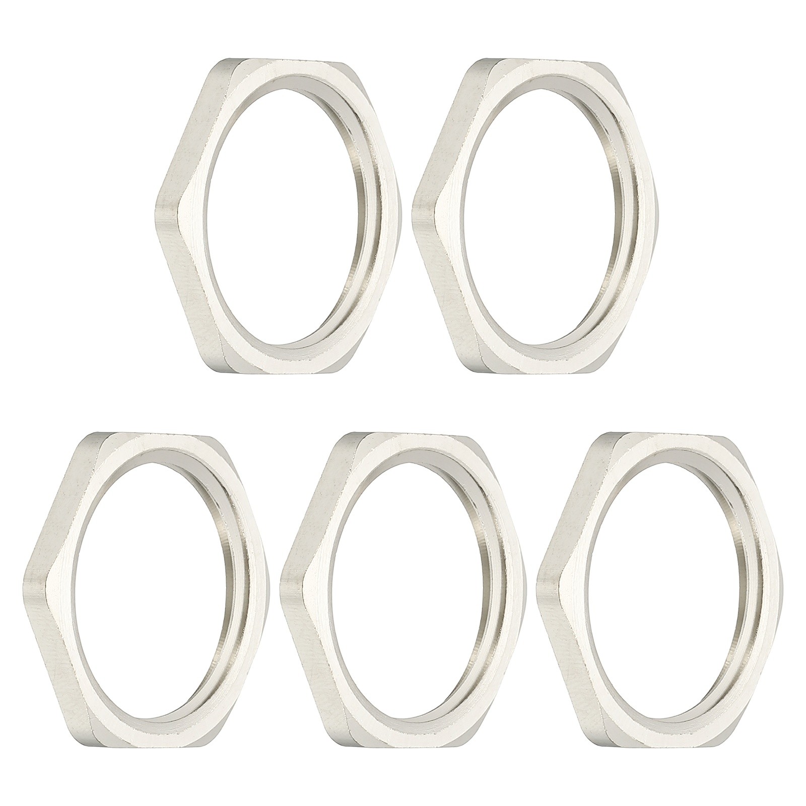 5Pcs NPT Cast Pipe Fitting Hex Locknut Nickel Plated Copper NPT3/4