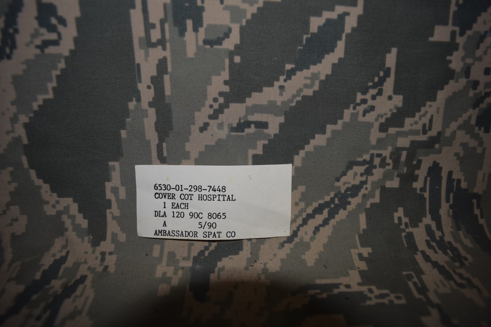 military hospital cot cover