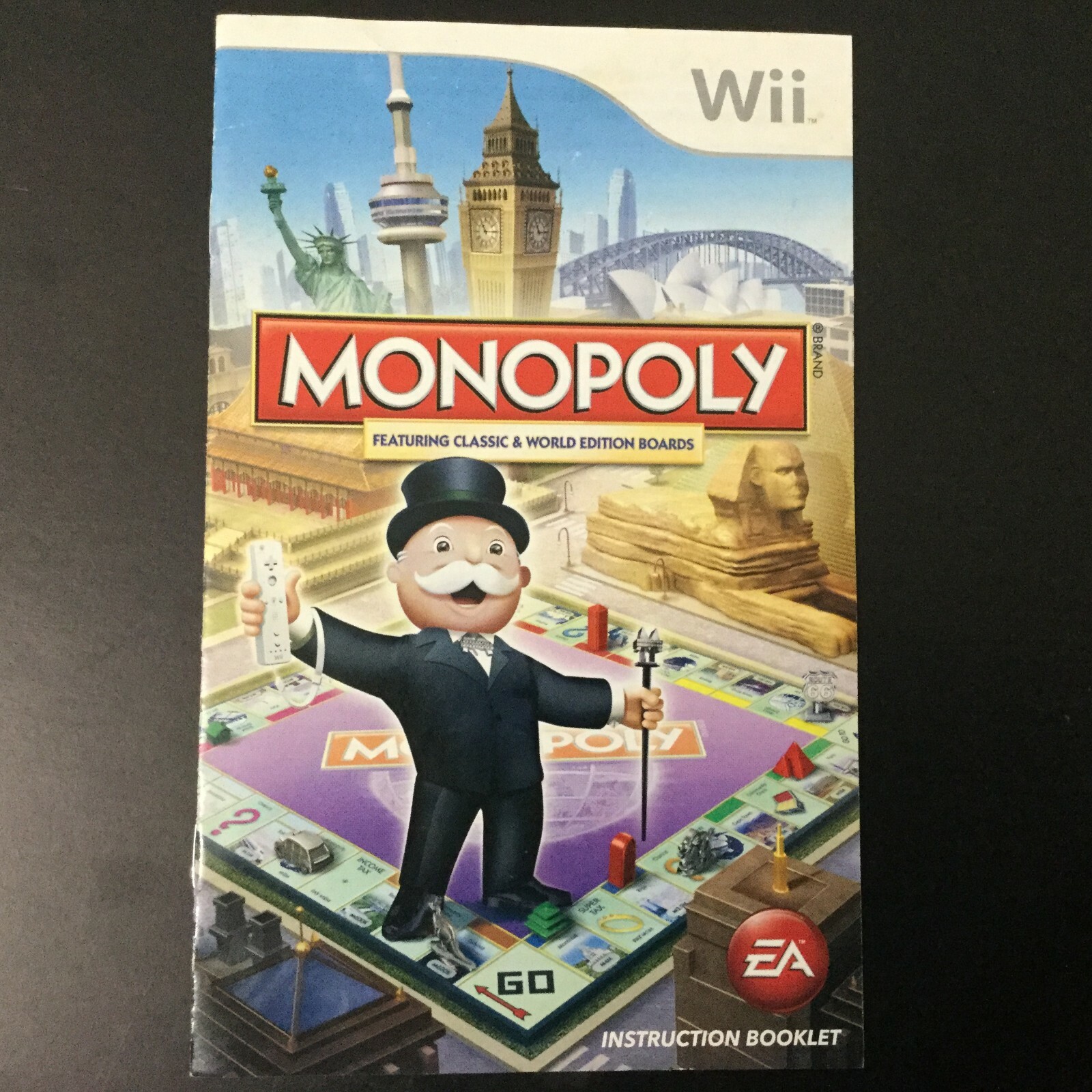 Monopoly Nintendo Wii Instruction Manual Only