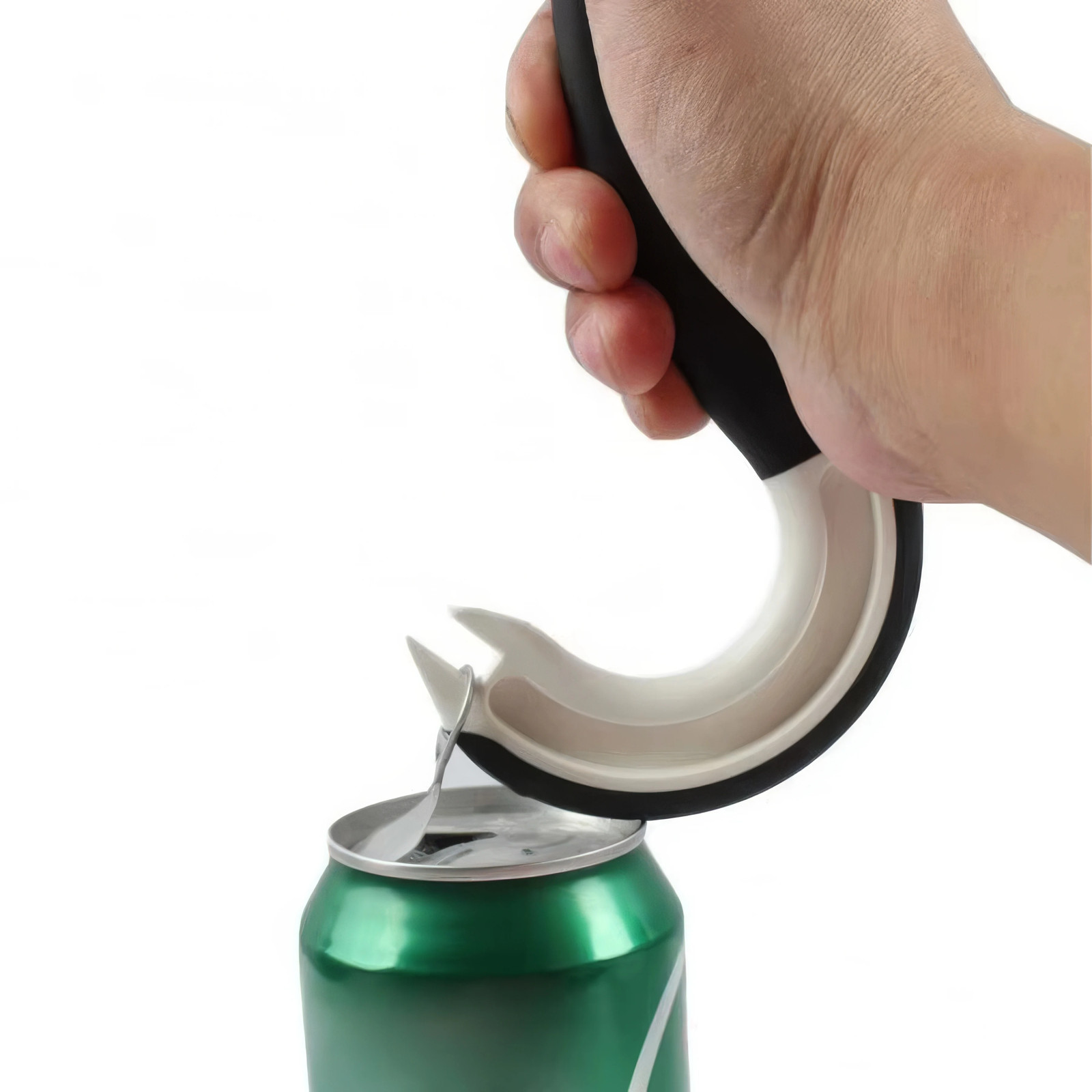 1 Piece Hook Type Can Opener Black, Easy to Grip Hook Design for Easy Opening, S