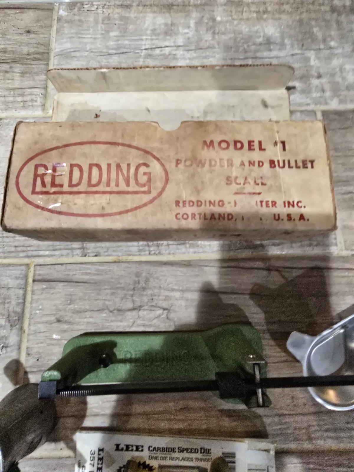 Ammunition Reloading, Redding Model 1 Powder Scale, RCB Powder Trickler, Scoops