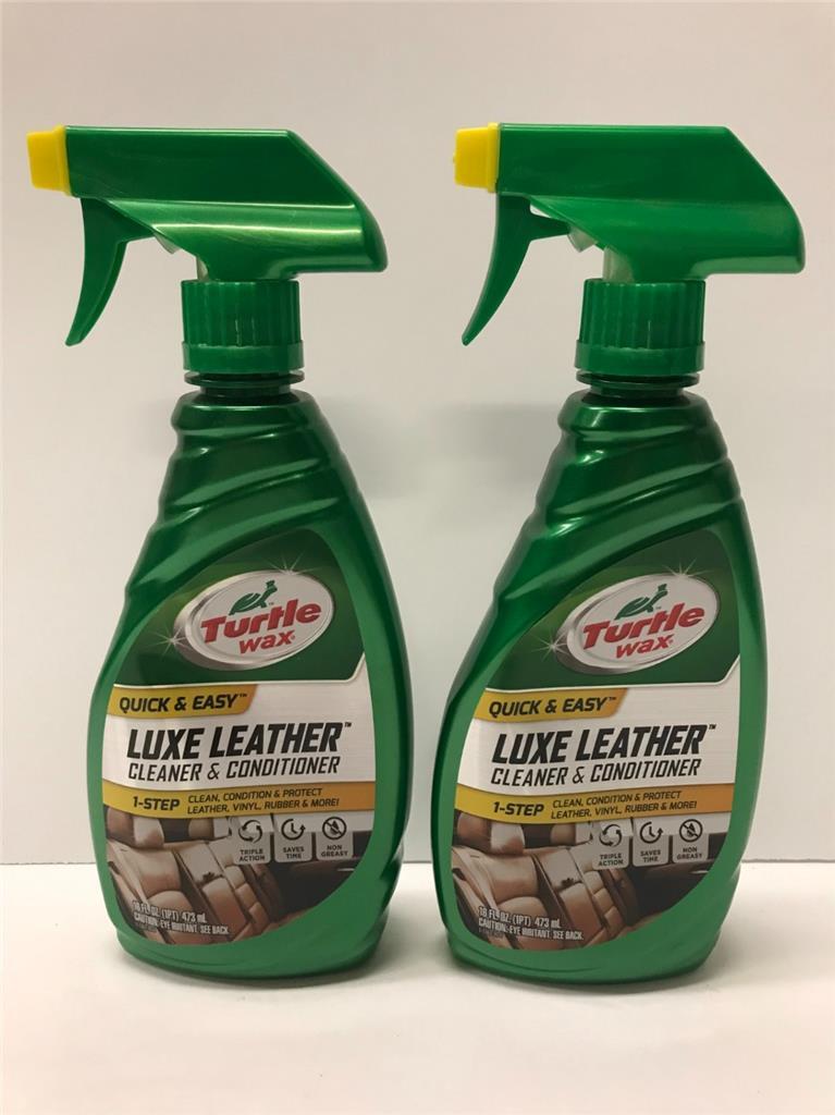 (2) New Turtle Wax LUXE LEATHER Cleaner Conditioner 1-Step Protect 16 oz Bottle