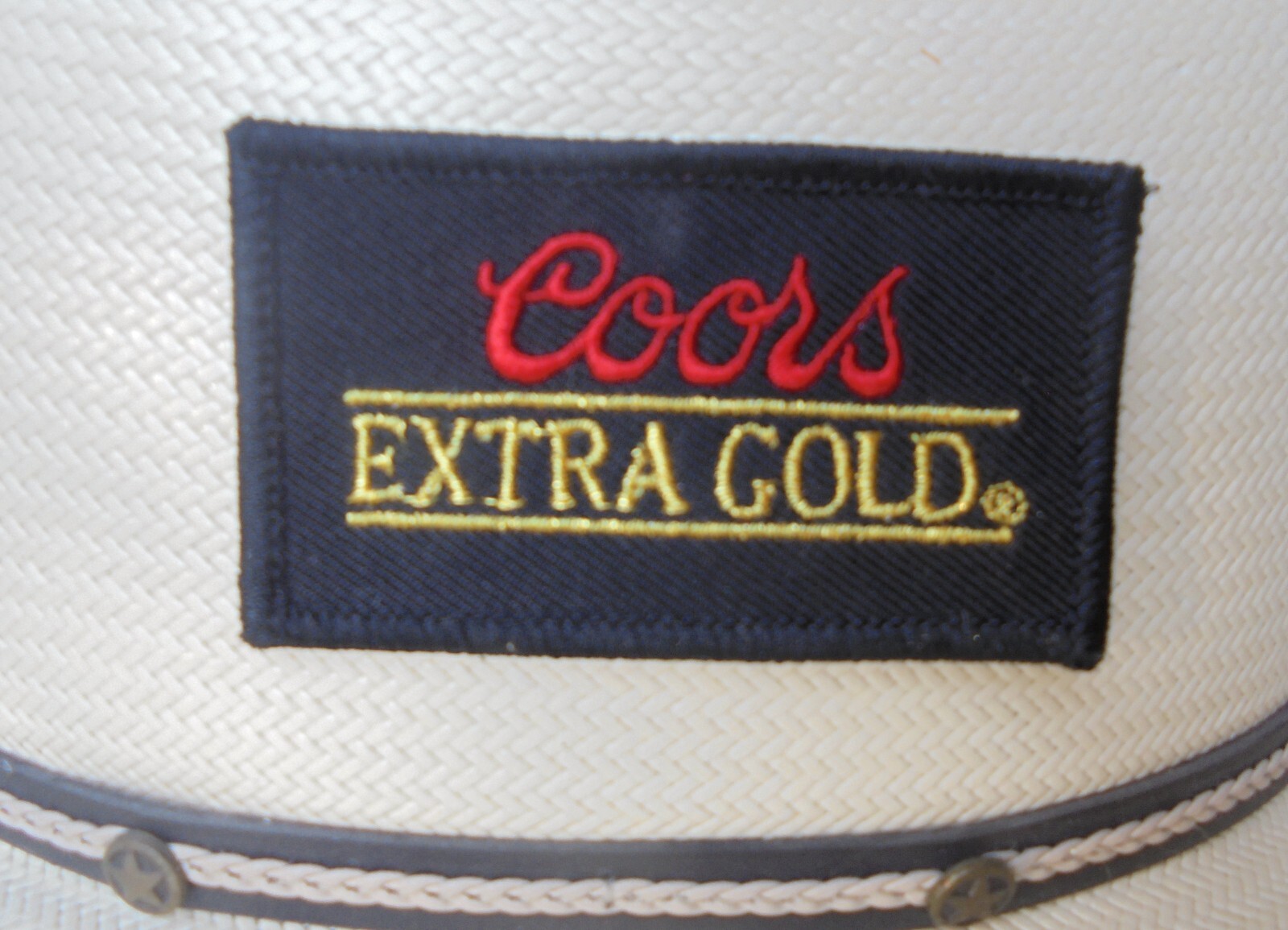 Coors Extra Gold Adhesive back Patch 2.75 x 1.5/8"