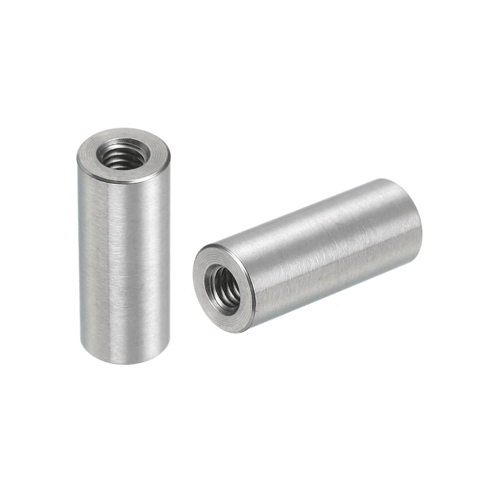 10Pcs Round Connector Nuts, M4x20x8mm Coupling Nut Sleeve Rod Bar Stud Nut