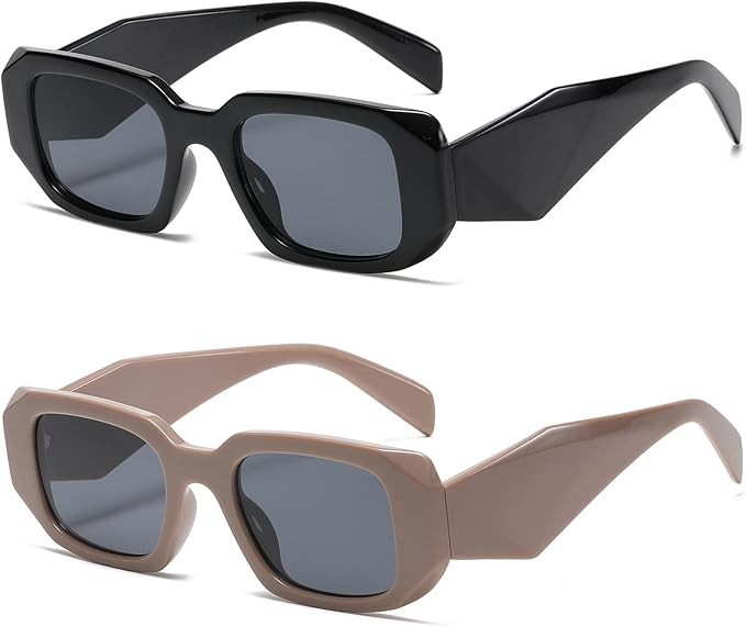 Verfimaci Trendy Rectangle Sunglasses for Women Man Square Sun Glasses