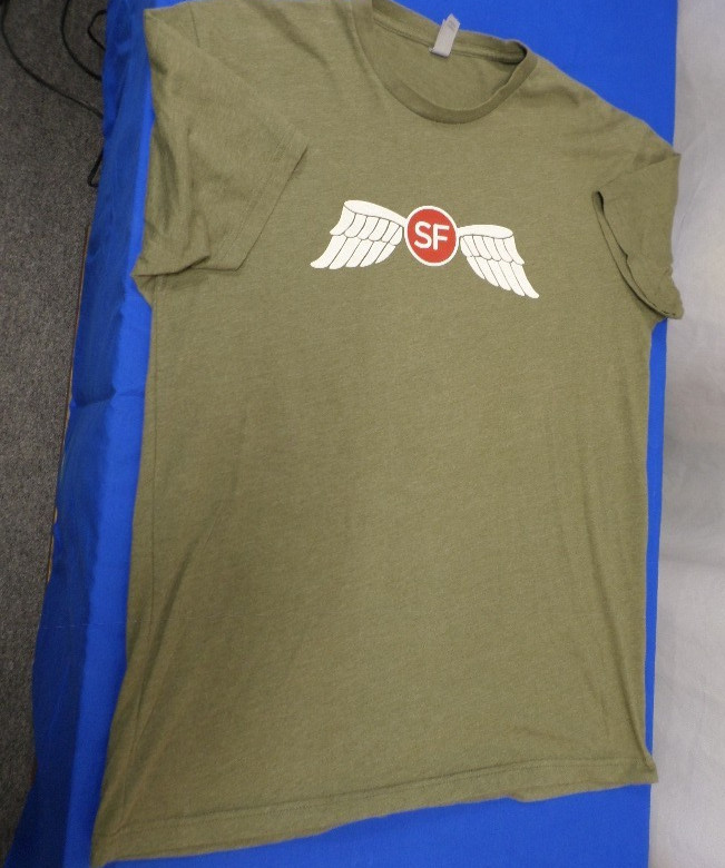 DISCONTINUED SPECIAL FORCES GROUP SF SPECIAL OPERATIONS OD GREEN SHIRT LARGE