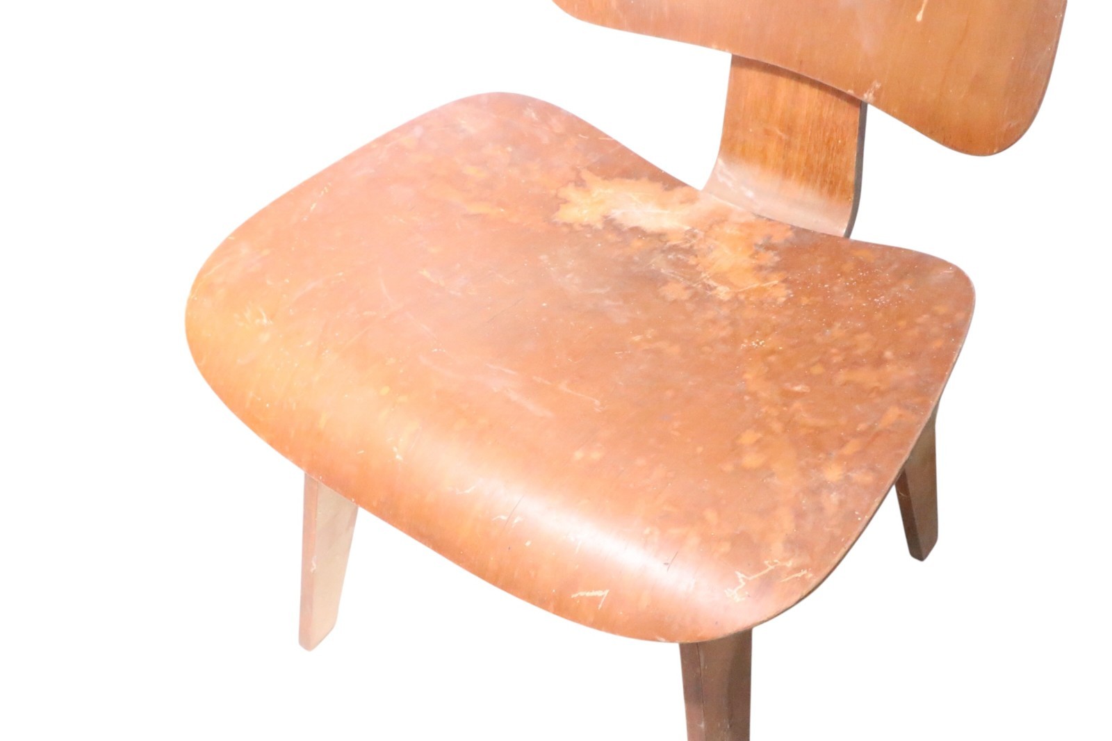 Lot of 4 Early Eames DCW Chairs as is
