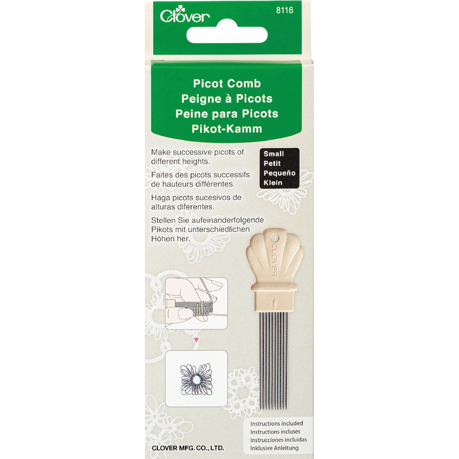 Clover Picot Comb Small 8116