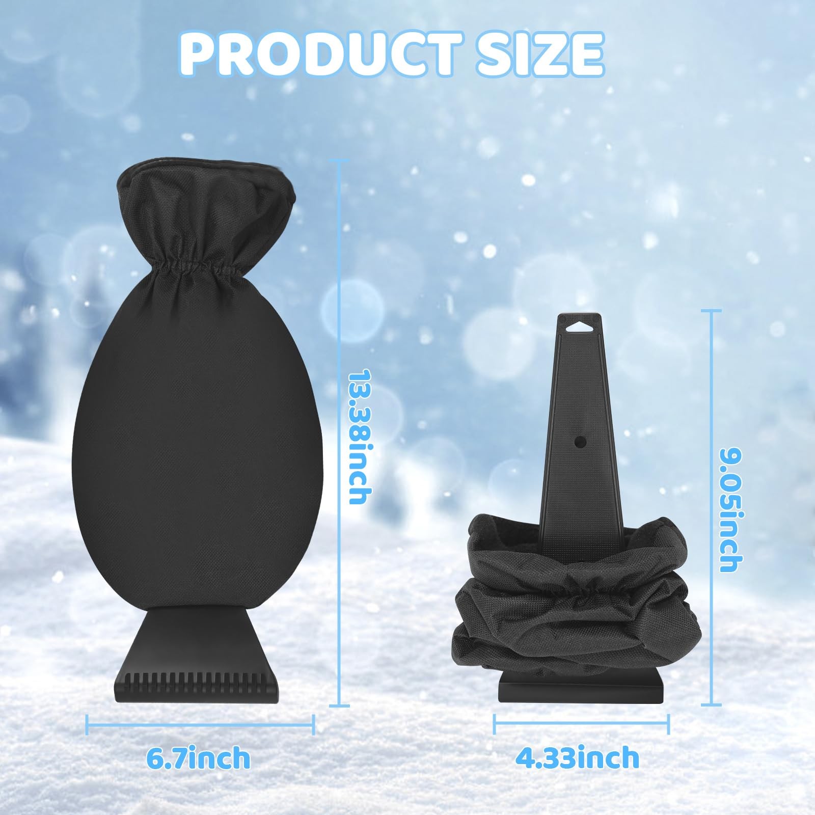 Ice Scraper Car with Glove, Reusable Ice Scraper with Glove, S...
