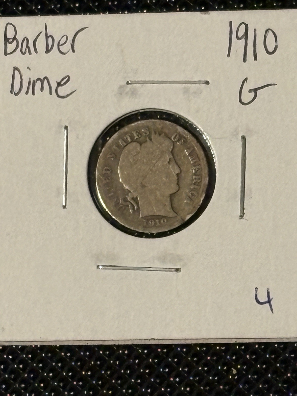 1910 Barber Dime