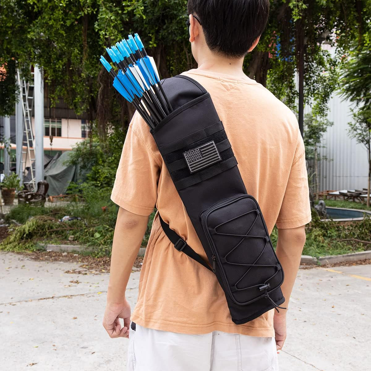 Archery Quiver for Arrows Multi-Function Back with Molle System Tactical Arrow H